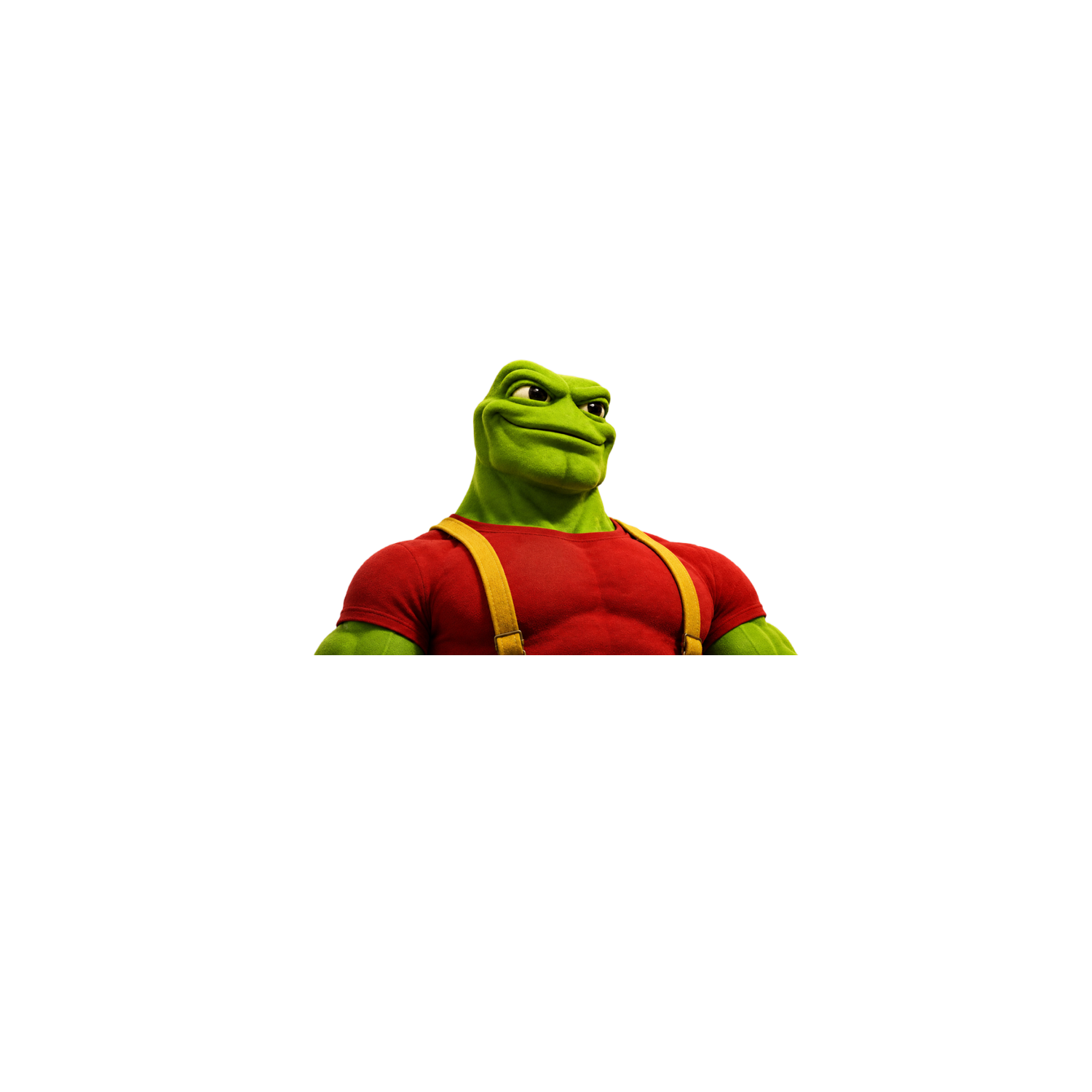 Muscular green GIGATOAD character